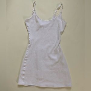 SKIMS Terry Scoop-neck Cotton blend Toweling Slip Dress S